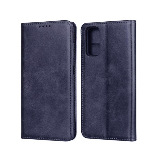 CAPA DE COURO COM BOLSO INTERNO PARA SAMSUNG GALAXY A33 5G AZUL